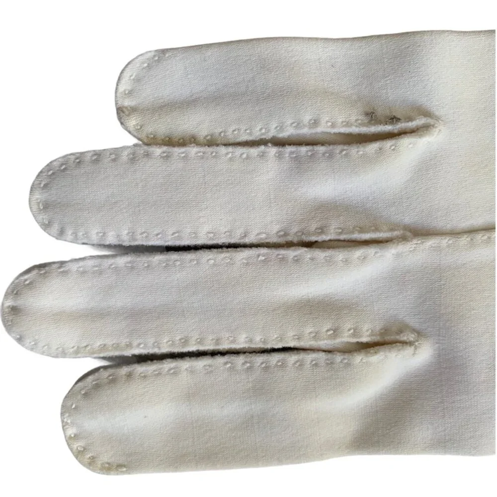 Vintage Girls Delicate Church Communion Purity Dainty Pointelle Gloves